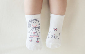 Baby Socks with Cartoon Socks Baby Cotton Non-slip High Quality Socks 6M & 24M