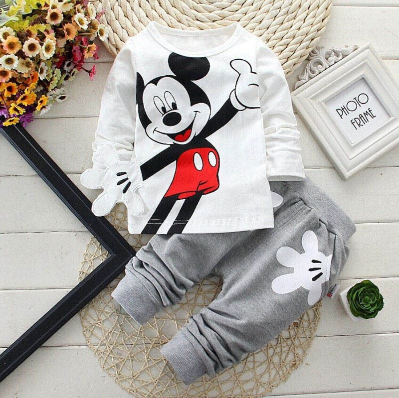 2 pieces Outfit Baby Boys or Baby Girls Mickey Fashion 0-24M