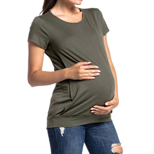 Short Sleeve Maternity Nursing Tops