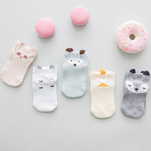 5 Pairs/lot Socks For Newborns Cute Cartoon Socks For Girls and Boys Newborn to 18M