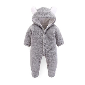 Rabbit Ears Hooded Rompers for Baby Boy and Girl 3-12M